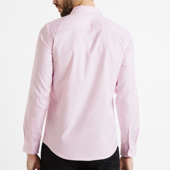 NWT Men’s Button down shirt Formal 100% cotton Pastel Pink Size 16 - Picture 2 of 7